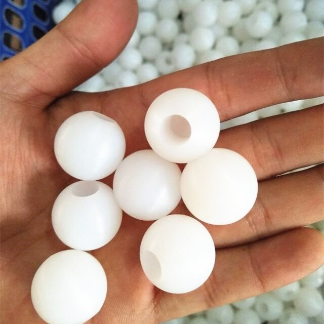 30mm 35mm solid PP/POM/Nylon/PTFE Plastic Balls with 5mm hole