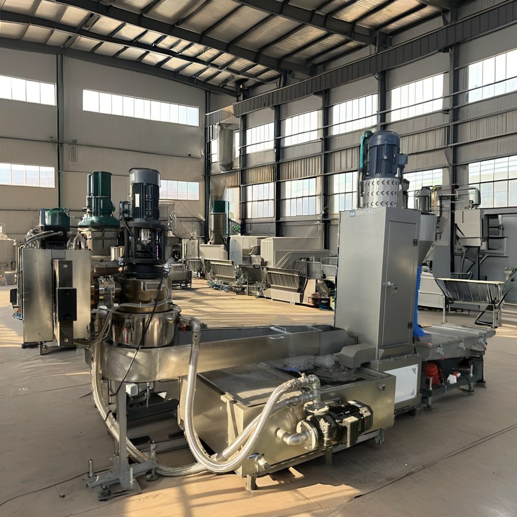 New Single Screw Granulating Production Line for LDPE Manufacturing Plants Processing PP PVC LDPE Granules