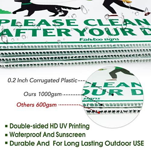 SmartSign "Please Be A Good Neighbor, Clean Up After Your Dog" Sign Clean Up After Your Dog Signs (4 Pack, 9 x 12") With stake