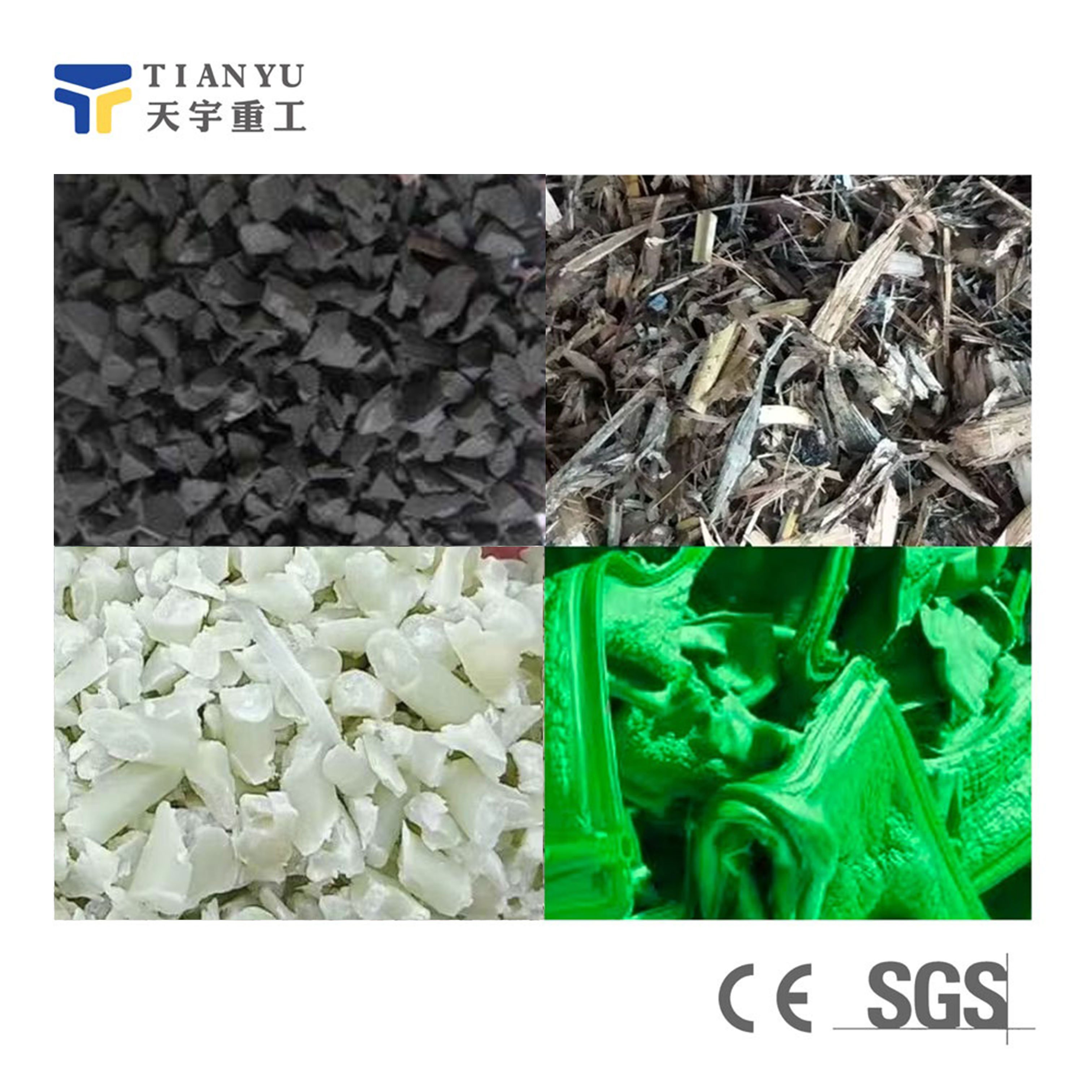 TDS1200 Waste plastic PET/ Nylon PA6 PA66 film PP non-woven plastic sheet scraps Multi-functional shredder Single-axis shredder
