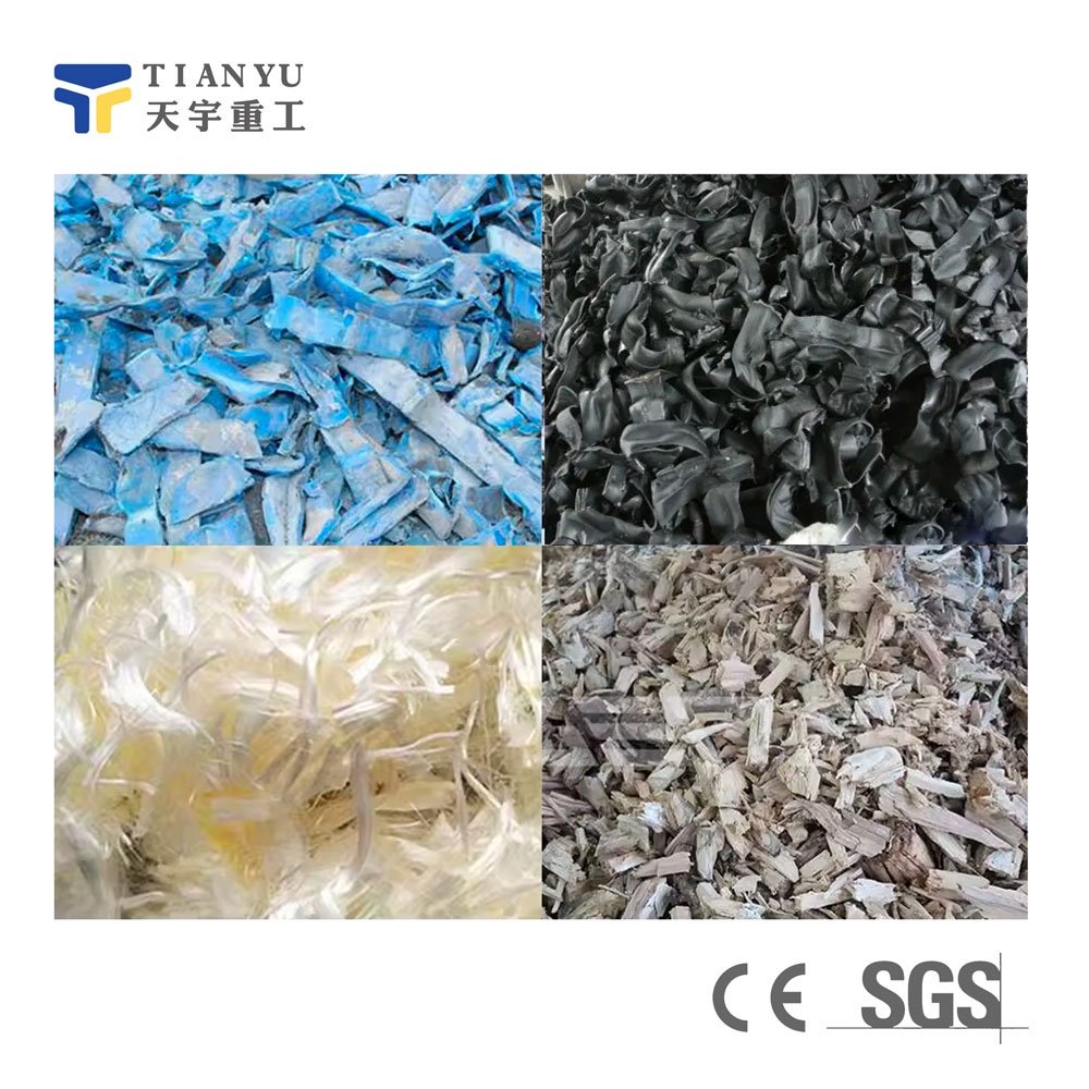 TDS1200 Waste plastic PET/ Nylon PA6 PA66 film PP non-woven plastic sheet scraps Multi-functional shredder Single-axis shredder