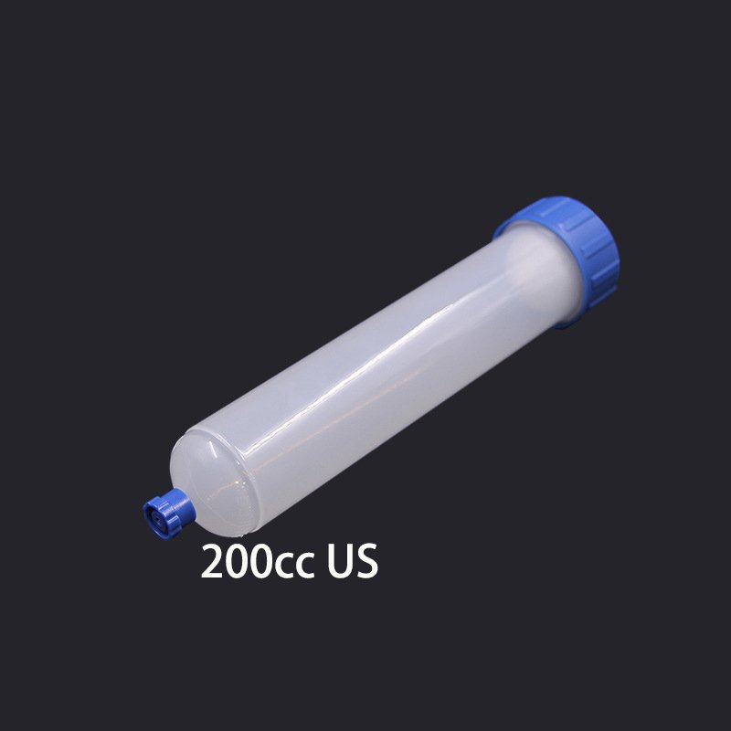 200cc glue dispenser syringe cartridge barrels outscrew cap black color for phone glue dispenser machine dispensing glue gun