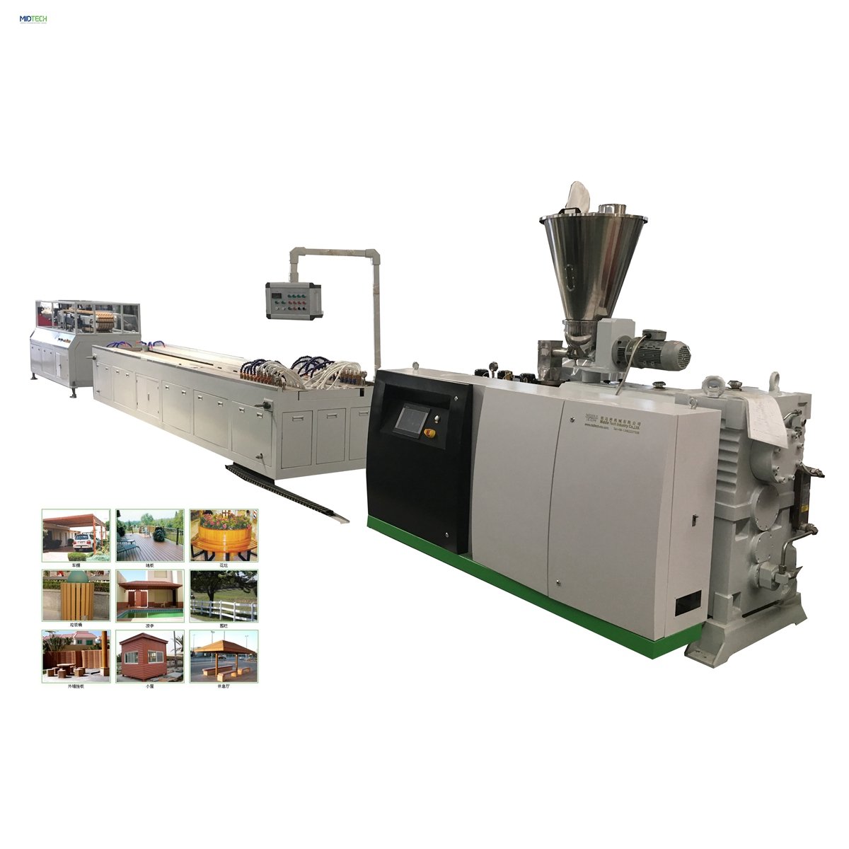 PE PP PVC WPC wood plastic profile decking wall panel floor manufacture machine