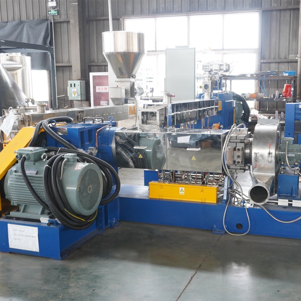 High quality PVC Cable Material Granulation Line PP PE Plastic Filler masterbatch Hot Cutting Pelletizing Machine