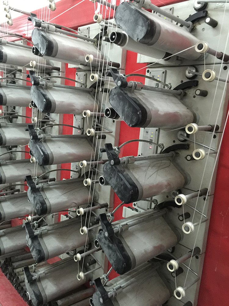 Cam type winding machine for flat yarn, drawed-tapes, pp woven sack production line
