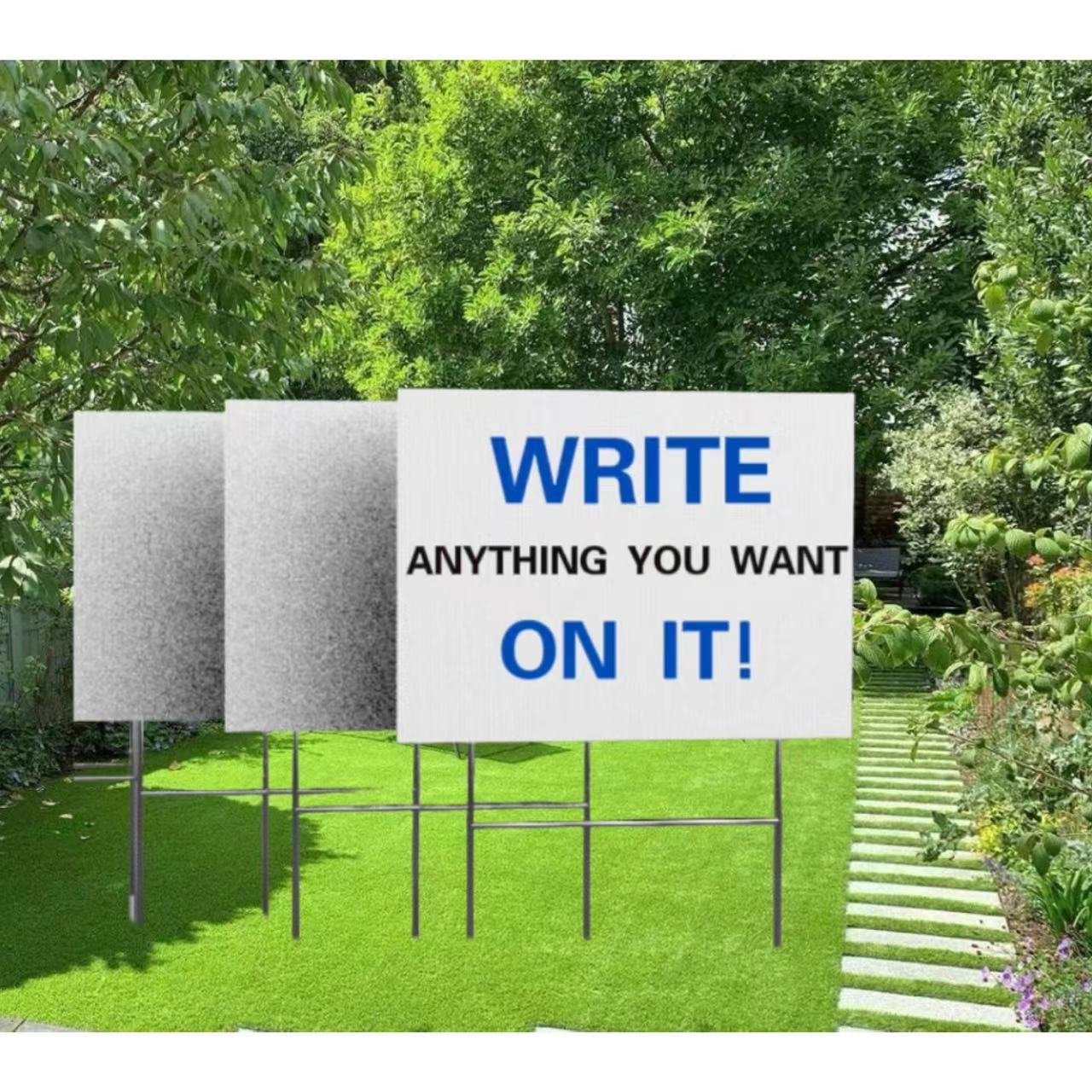 China Manufacturer Outdoor Promotional House Rent Advertising Pp Corrugated Yard Sign Board With H-Stakes