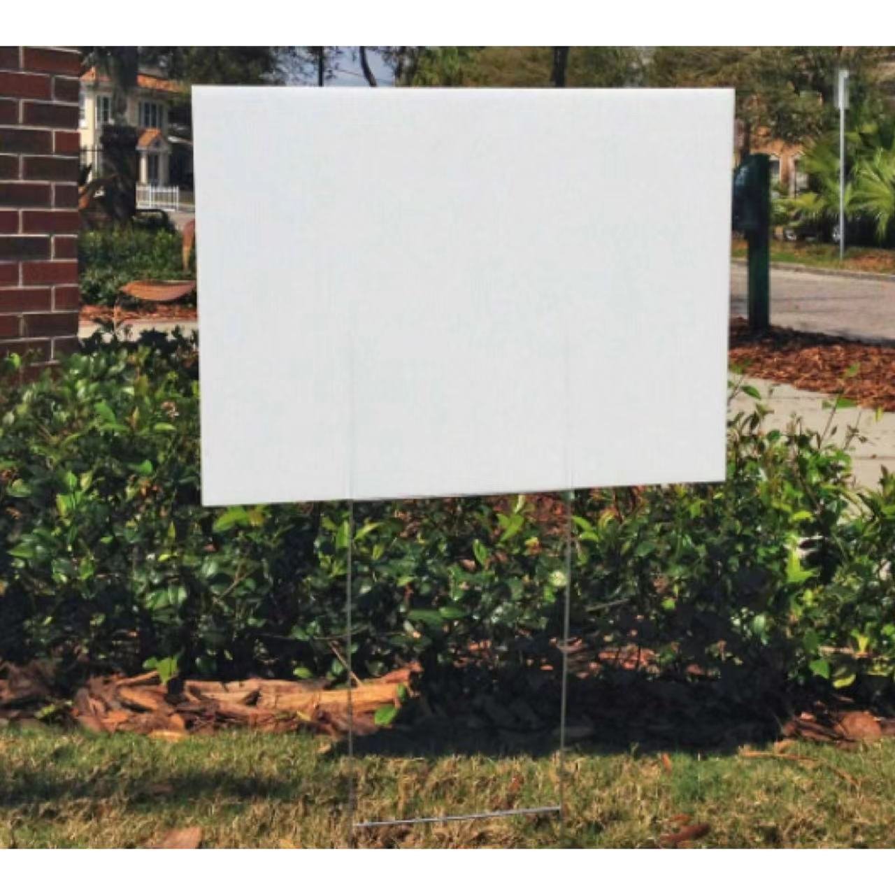 China Manufacturer Outdoor Promotional House Rent Advertising Pp Corrugated Yard Sign Board With H-Stakes