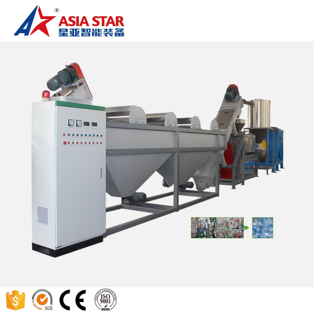 High Speed PET Woven Bag Film Foam PP Waste Plastic Recycling Machine and PET Washing Line