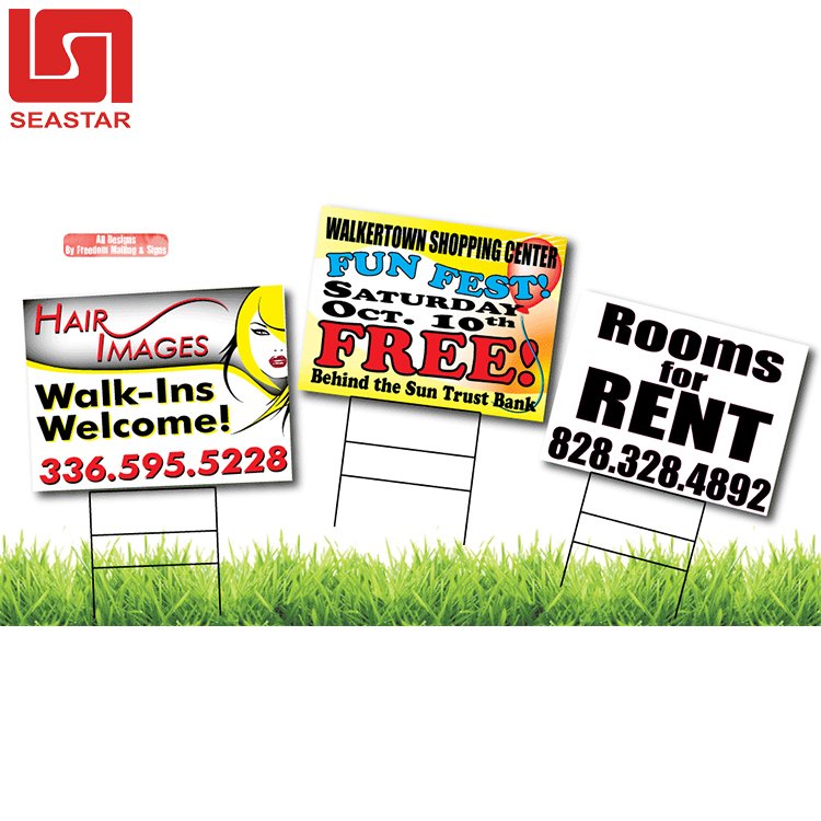 Custom Printed Blank Coroplast Corrugated Plastic Blank Yard Signs Cheap Corflute Sheets 4MM Board 18X24 PP Corrugated Lawn Sign