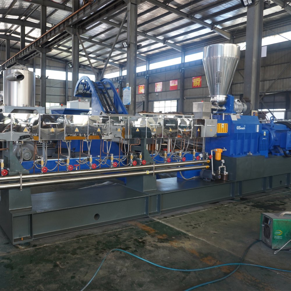 PP PE ABS Pigment Color Master Batch Pelletizing Line Carbon black Granulating Twin-screw Extruder with PLC