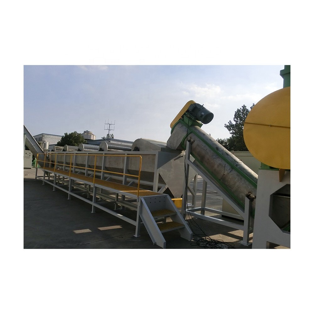 High Quality HDPE Bottle Barrel Recycling PP Bags Grinder Washing Machine PP PE Film Plastic Recycling Line