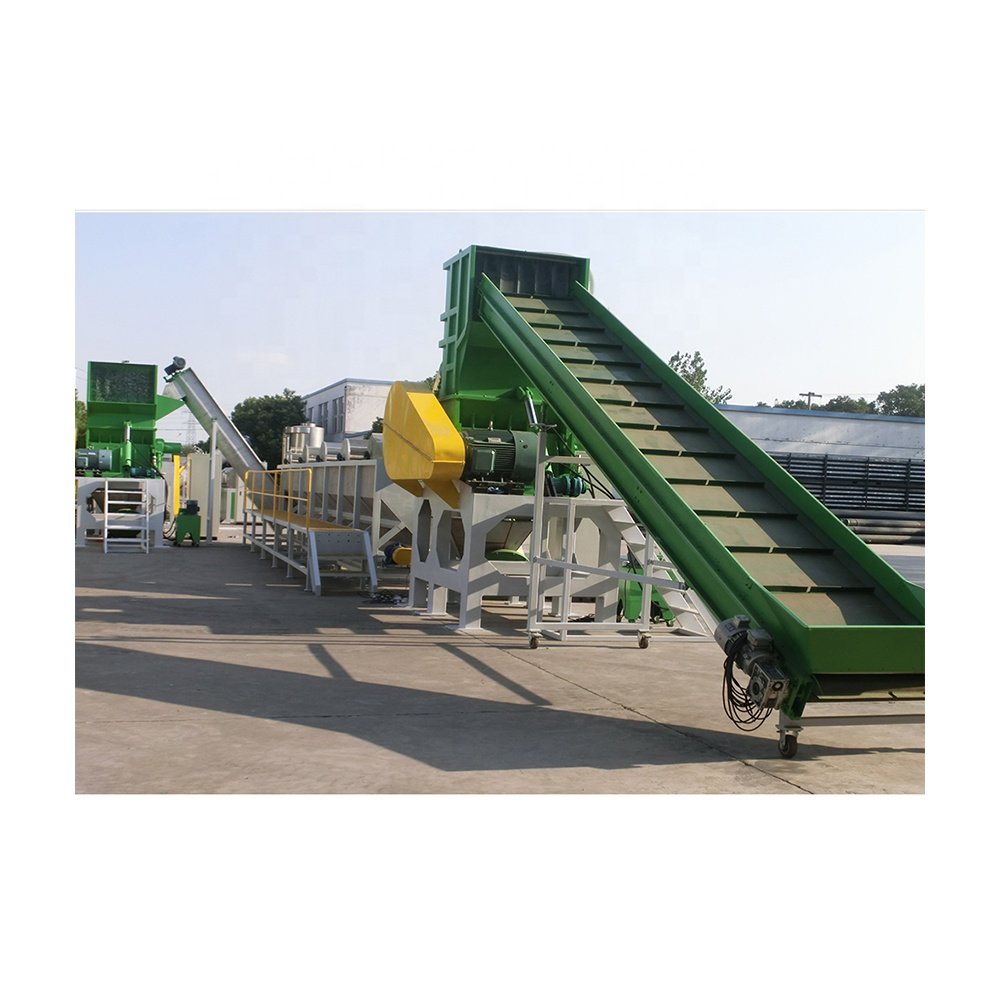 High Quality HDPE Bottle Barrel Recycling PP Bags Grinder Washing Machine PP PE Film Plastic Recycling Line