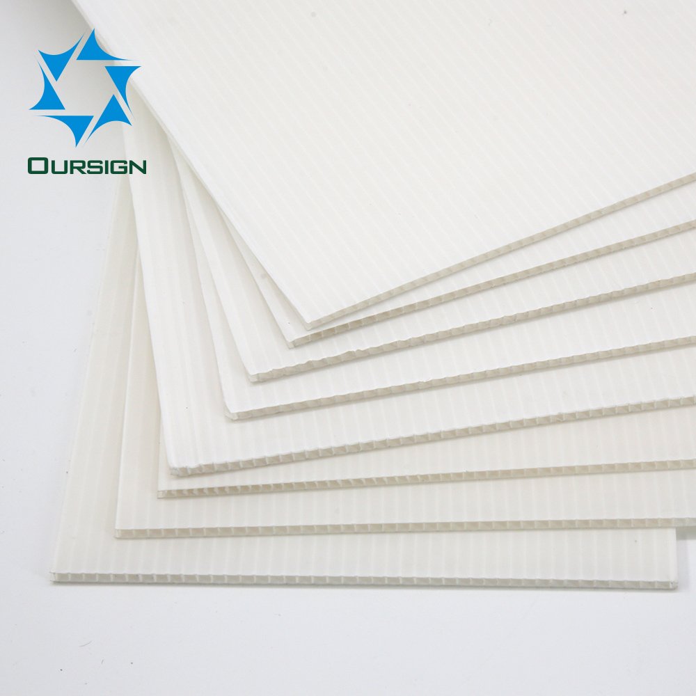 OURSIGN Wholesale Custom Made Shape PP Material Corrugated Plastic Sign Board Printing Coroplast Yard Signs 48x96x5mm