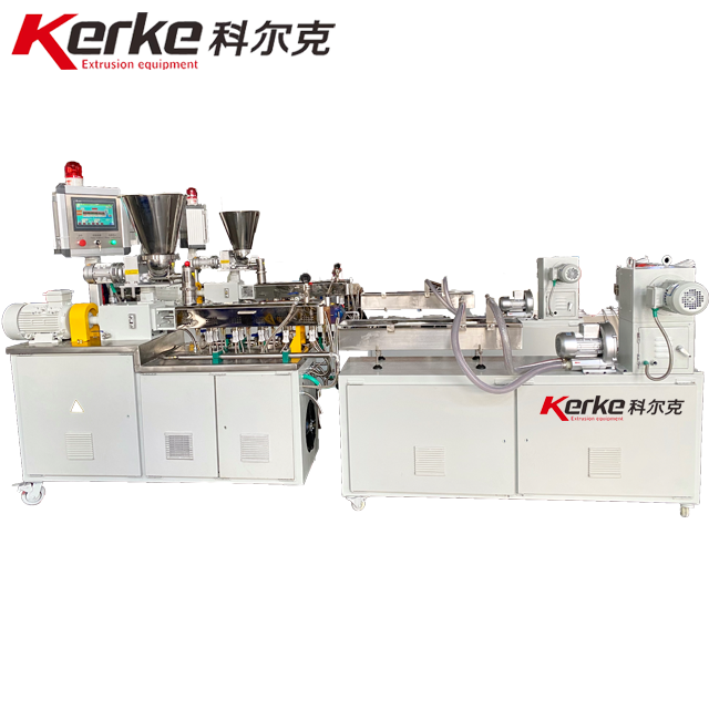 PP/PE/PVC granules making machine/KTE-20 lab equipement of twin-screw extruder pelletizing machine