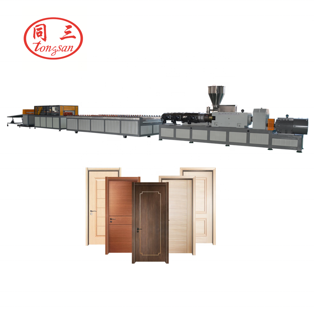 wood plastic production line /PP PE WPC decking extrusion /PVC WPC frame door board machine
