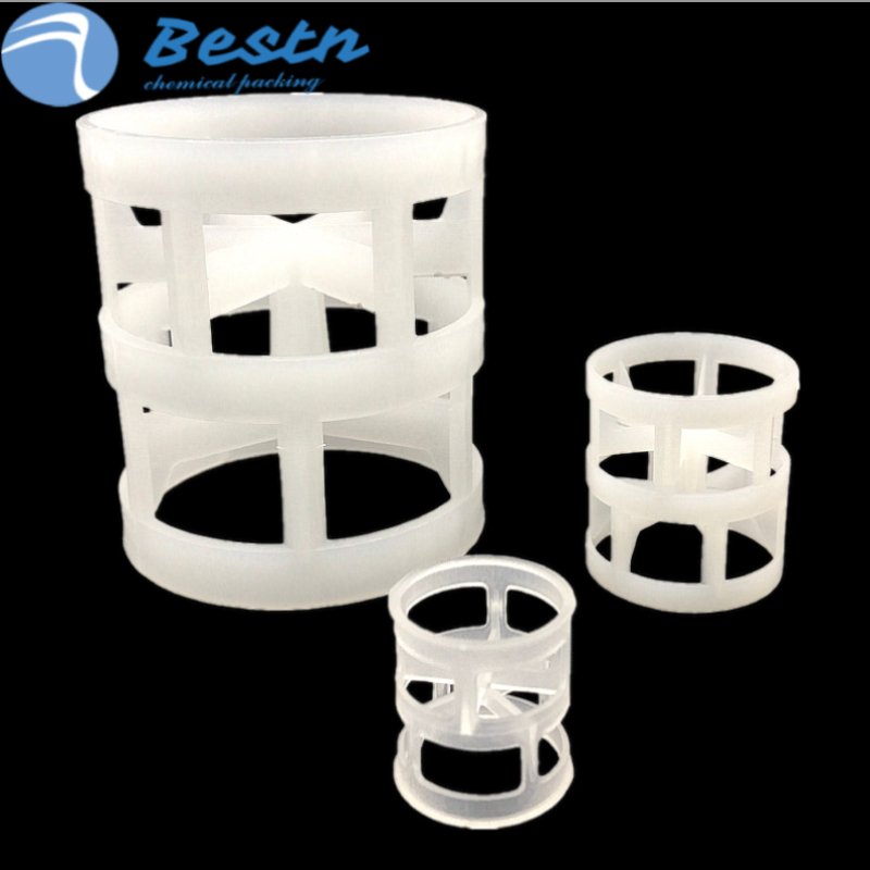 1" 1.5" 2" 3" Tower Random Packing PP RPP PE CPVC PVDF 100mm Plastic Pall Ring for Scrubber Tower