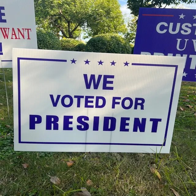 4mm 5 mm UV Printing New Popularity Hot Sale Products Custom Election Signs with H Stake