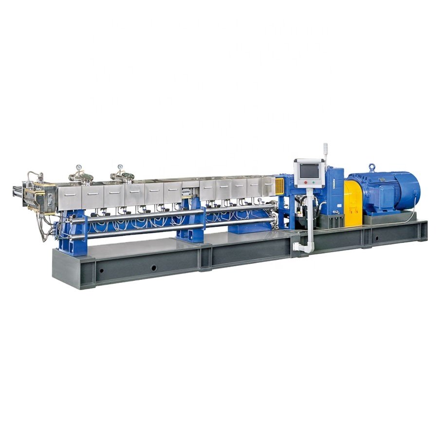 twin screw plastic pellets granulating extruder machine for recycled PET bottle flake recycled PP PE