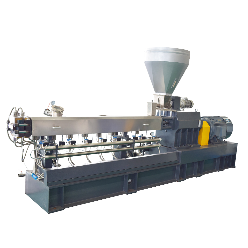 twin screw plastic pellets granulating extruder machine for recycled PET bottle flake recycled PP PE