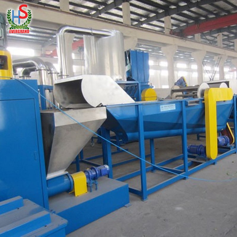 Recycling Machine PET Polyester Staple Fiber Making Equipment with Dewatering Machine for Pet Plastic Bottles