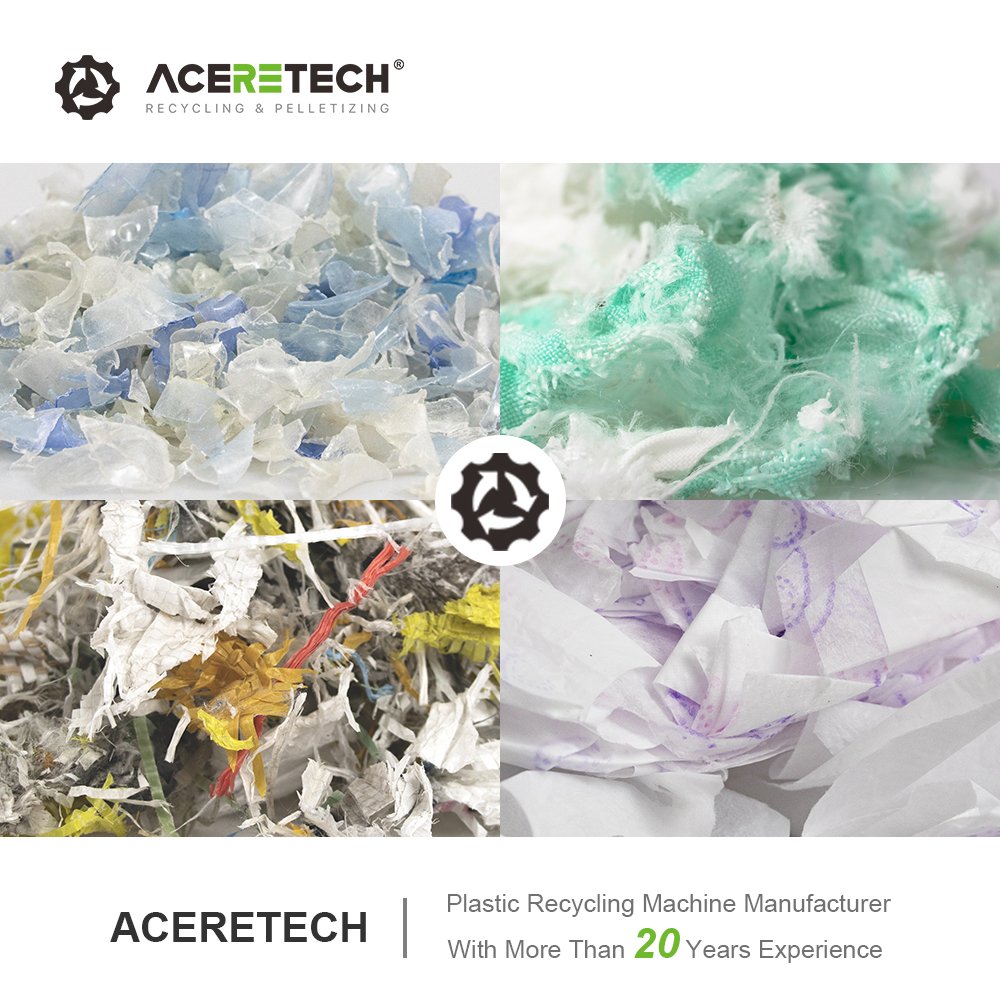 High Productivity 500-800kg/h Waste Plastic PP Bottle Pelletizing Machine Plastic PET Bottle Recycling Machine ACS-H1000/140