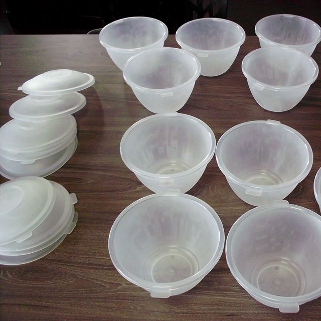 JIEWEI Injection mold Kitchen used food grade PP plastic salad bowl with lid