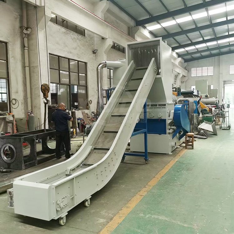 industrial single shaft shredder plastic film plastic crusher machine waste plastic pp pe baled film shredder