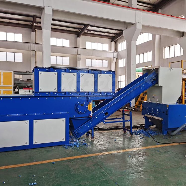 industrial single shaft shredder plastic film plastic crusher machine waste plastic pp pe baled film shredder
