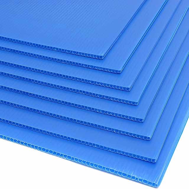 Machine Manufacturer Supplier Size 24x24 Thickness 3mm 5mm 7mm Blue PP Corrugated Plastic Sheet