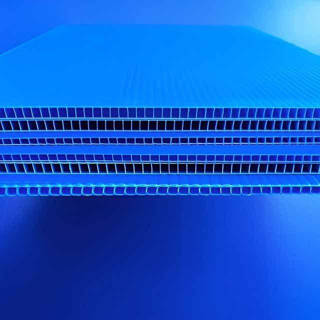 Machine Manufacturer Supplier Size 24x24 Thickness 3mm 5mm 7mm Blue PP Corrugated Plastic Sheet