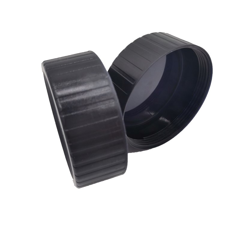 Customized custom Black Round Vertical Stripe Plastic Lid