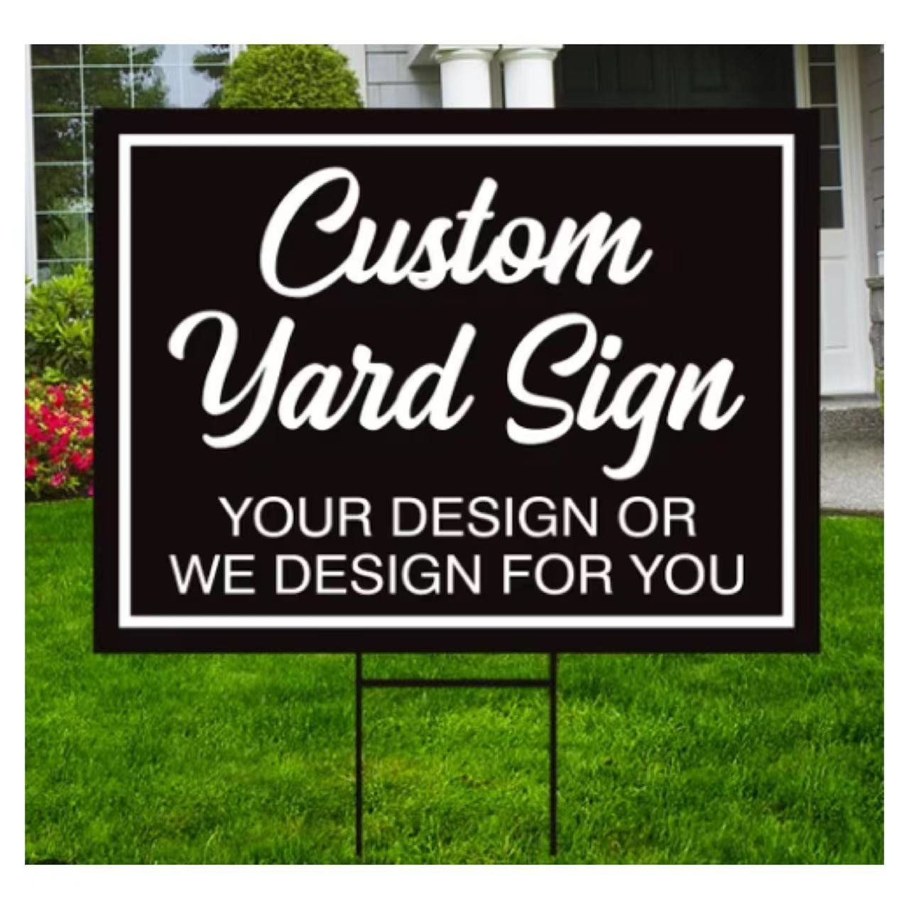 Factory custom outdoor durability Ultraviolet resistance real estate yard sign post pp realtor yard frame sign