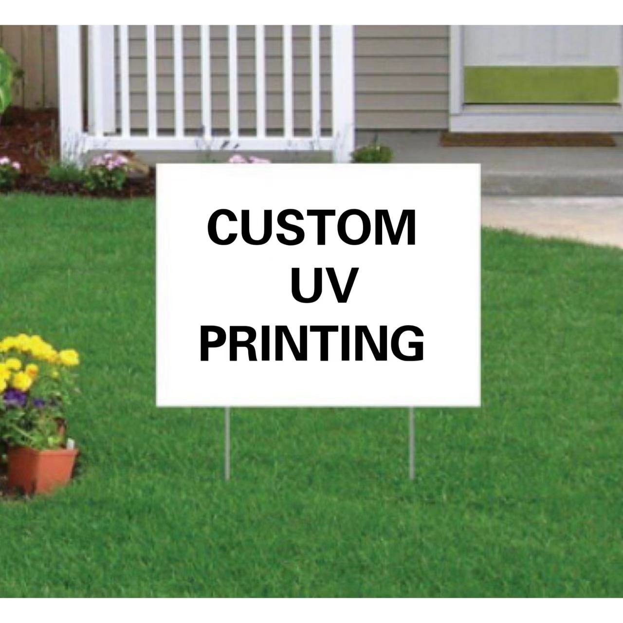 Factory custom outdoor durability Ultraviolet resistance real estate yard sign post pp realtor yard frame sign