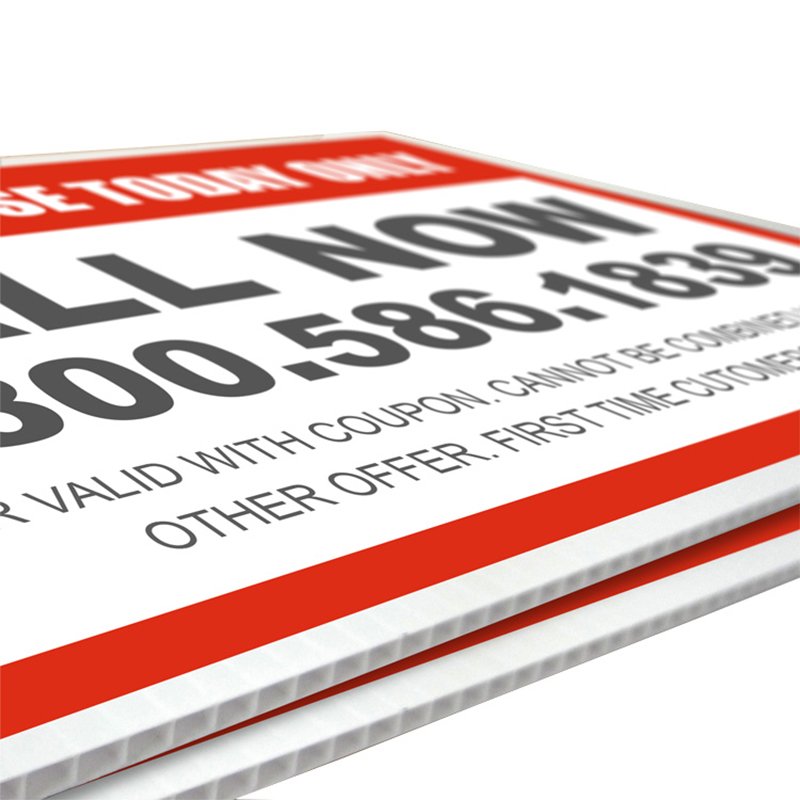 Wholesale Custom Shape PP Material Corrugated Plastic Board Printing Coroplast Yard Signs