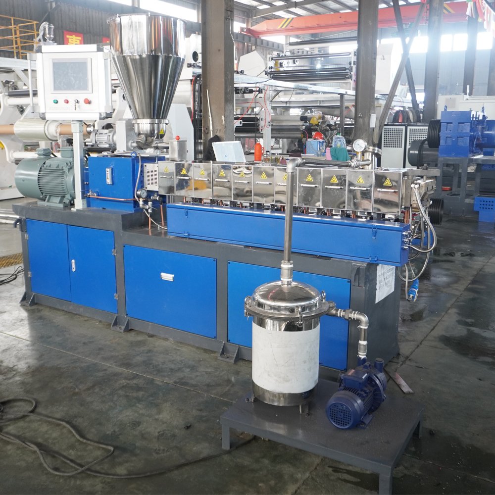 Plastic PP ABS PC Filler Masterbatch Compounding Extrusion Twin Screw Extruder Machine