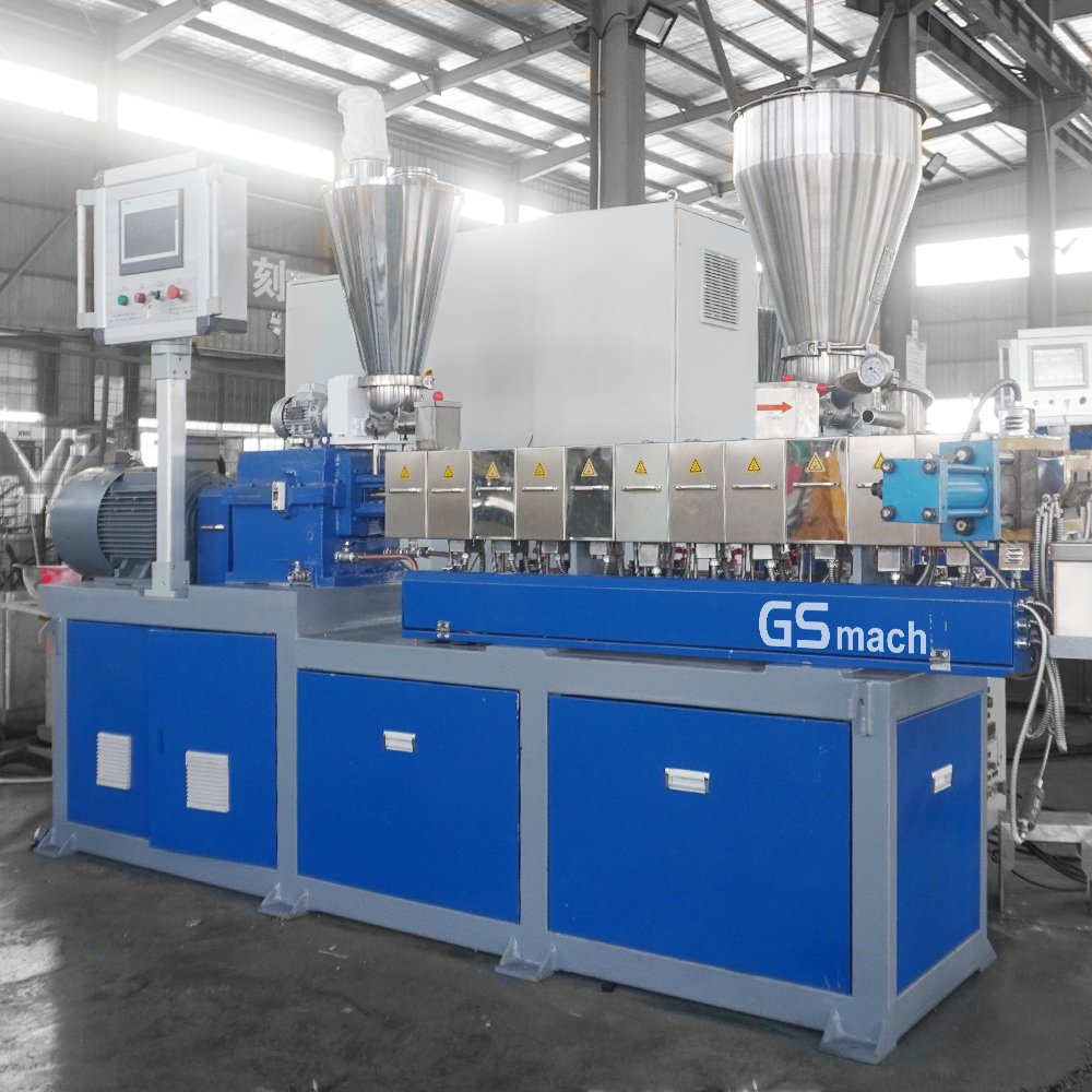 Plastic PP ABS PC Filler Masterbatch Compounding Extrusion Twin Screw Extruder Machine