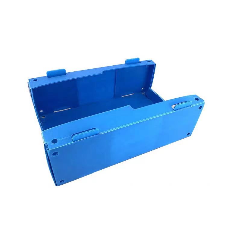 China Factory's Durable Stackable PP Corrugated Correx Plastic Bins Boxes Recyclable Stamping Embossing Varnishing Printing