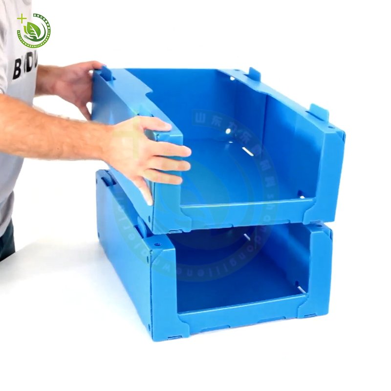 PP Corrugated plastic folding clothing storage box Corrugated Plastic Stacking Storage Boxes and bins correx stackable pick Bins