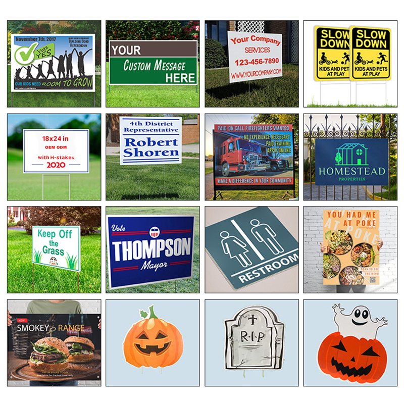 Wholesale Corrugated Plastic Letter Blank Coroplast Bag 24x18 Campaign Signs Lawn Corrugated Plastic Yard Signs
