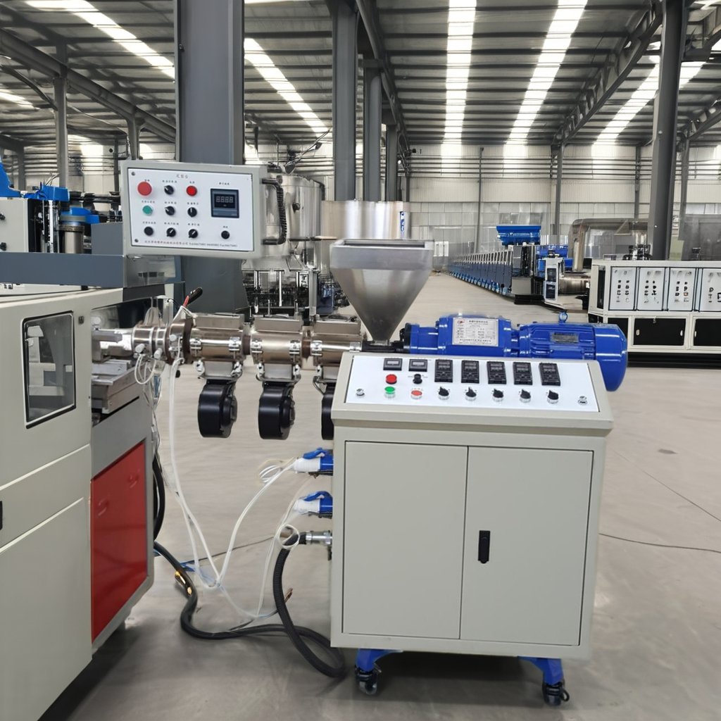 Automatic Single Screw Plastic Sheet Extruder Machine PP PE Profile/Sheet Plastic Extruder Line ABS Processing New Used