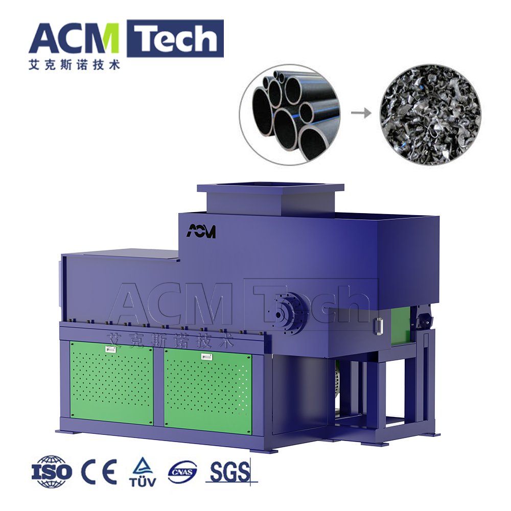 Long Service Life Single Shaft Shredder For Plastic Pipe Wood