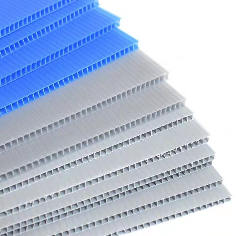 Customized size and color pp hollow sheet corflute coroplast for advertising printing & floor protection
