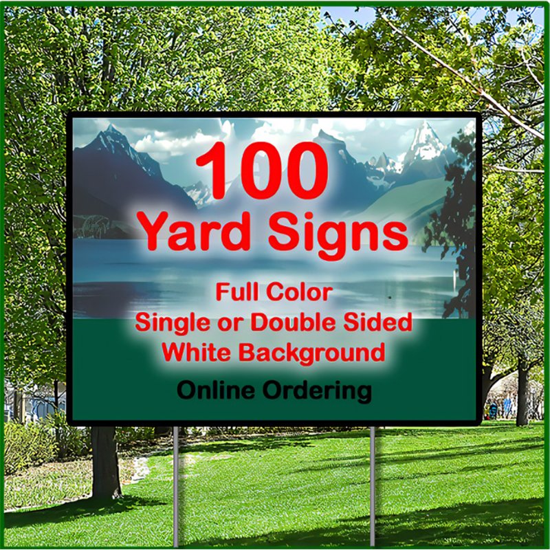 Factory Custom Campaign Signs Lawn Corrugated Uv Plastic Yard Signs,Yard Signs 18x24 With Stakes