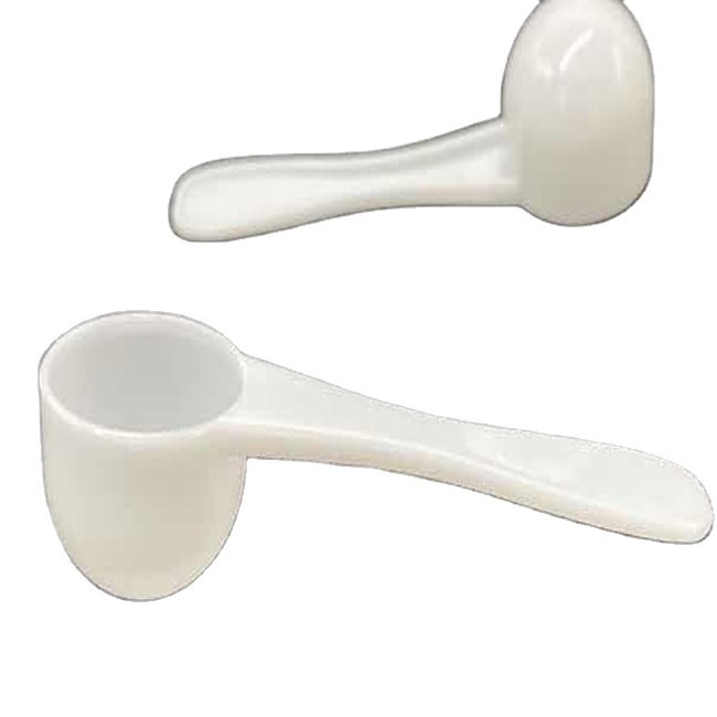 PP Plastic Measuring Spoon, white round flat bottom milk powder spoon