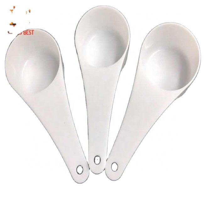 PP Plastic Measuring Spoon, white round flat bottom milk powder spoon