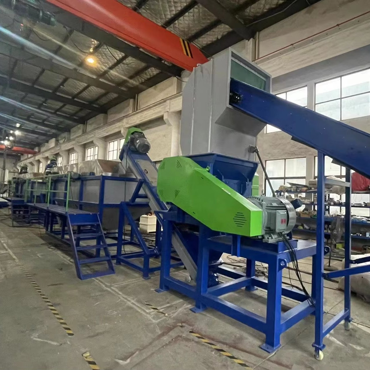 Complete PE PP Waste Plastic Bag Crushing Washing Recycling Line