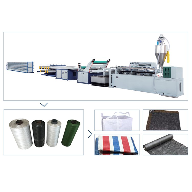 PP plastic film extruder tape extrusion line yarn making machine