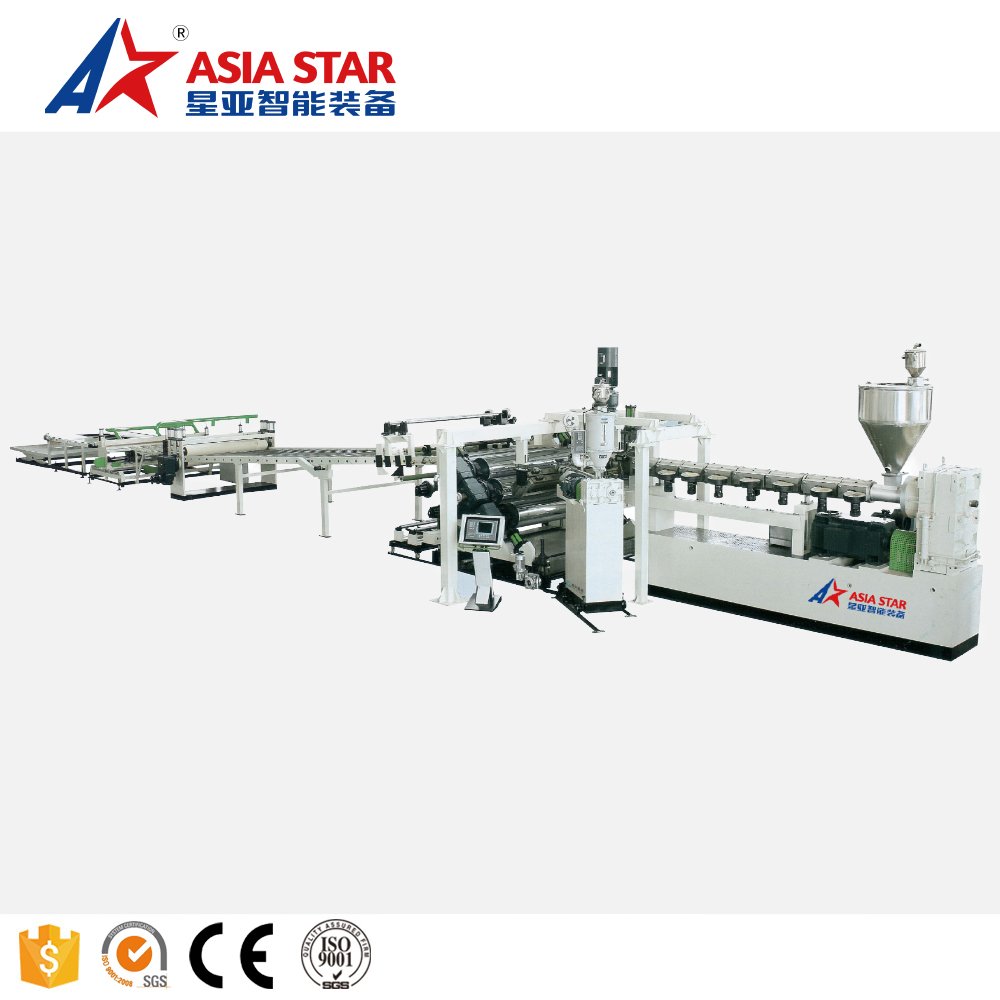SPC floor production line High Speed ABA Three Layer PP PS Roll Sheet Extrusion Production Line