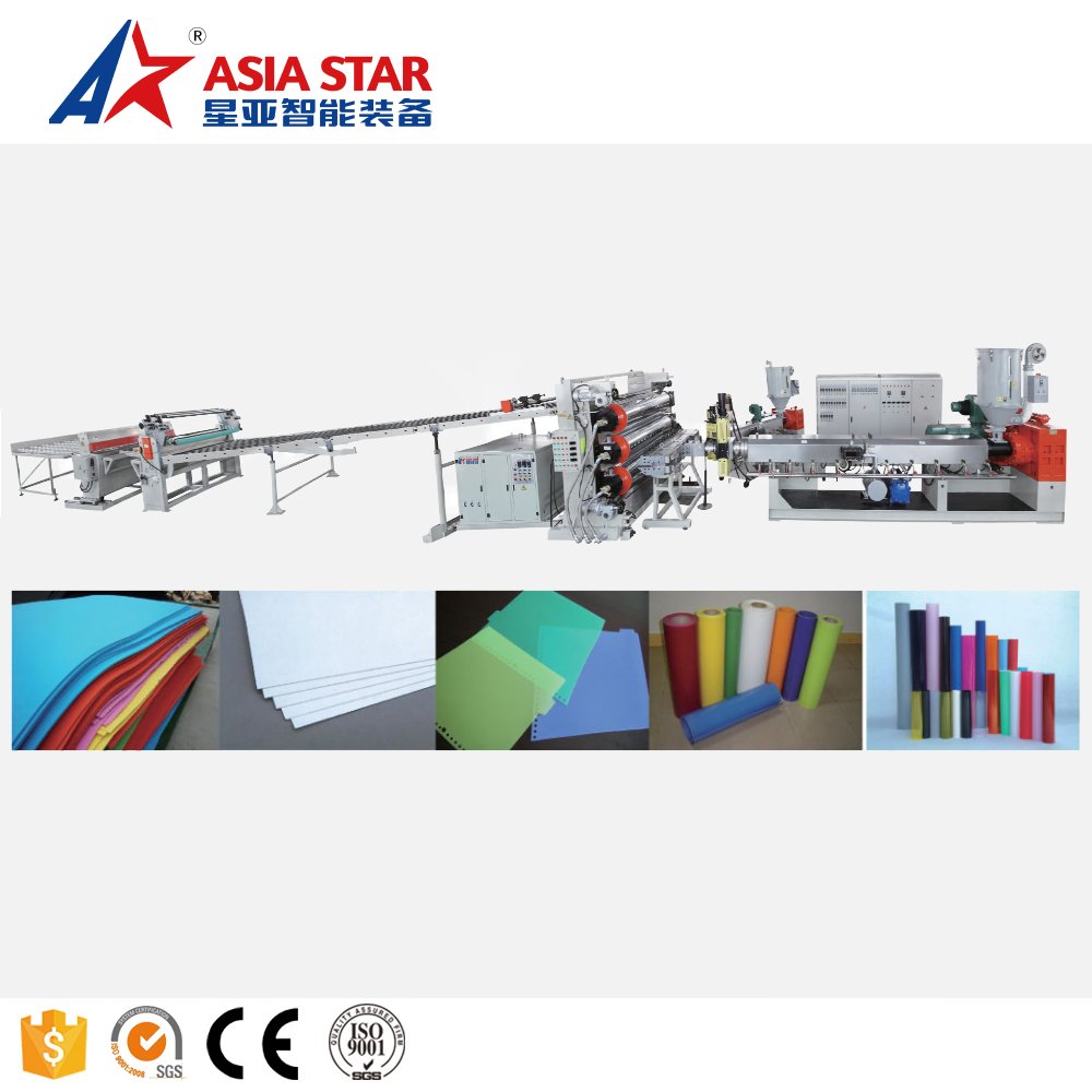 SPC floor production line High Speed ABA Three Layer PP PS Roll Sheet Extrusion Production Line