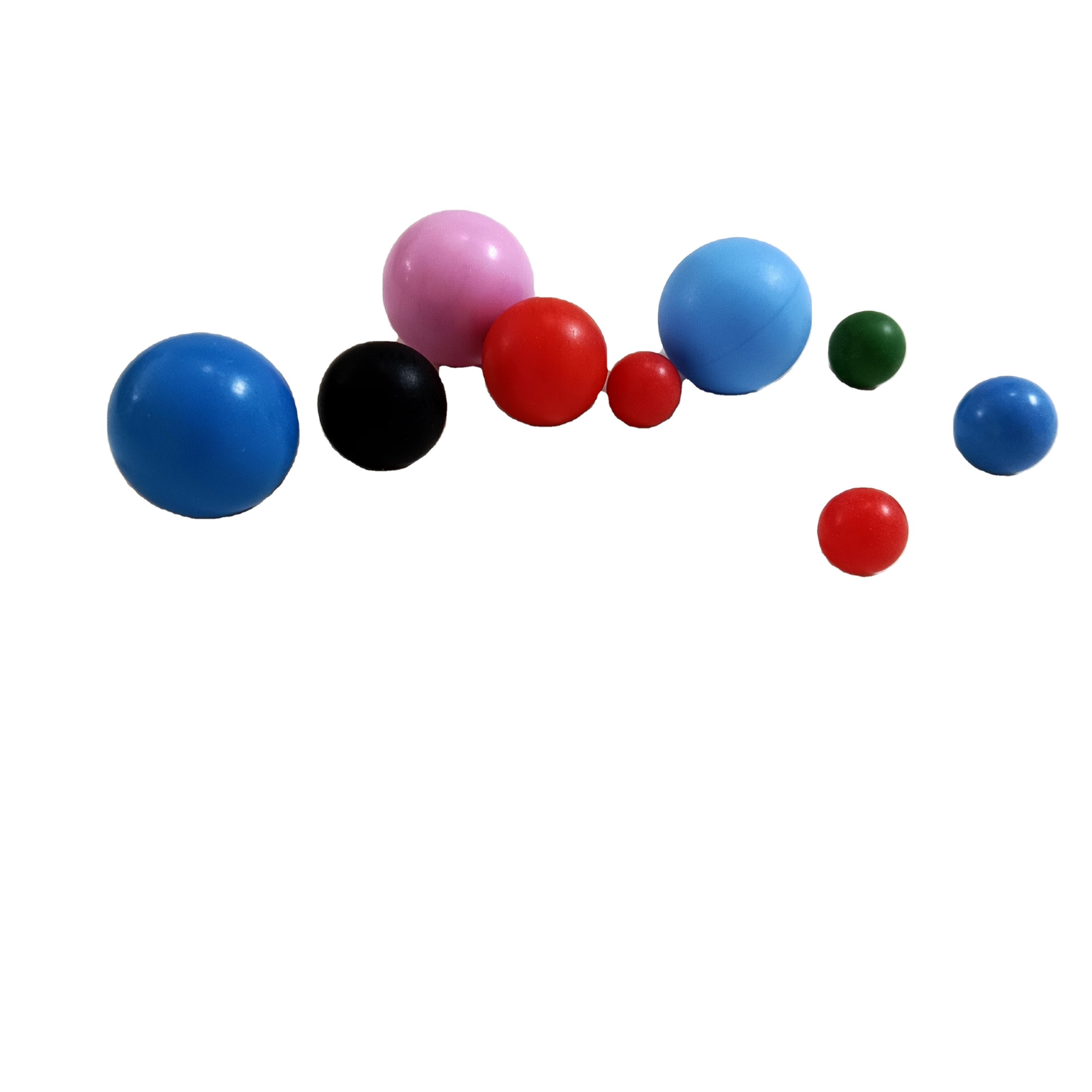 4.5mm 5mm 5.5mm 6mm 6.35mm solid POM PTFE PP ABS plastic ball small colored plastic balls black